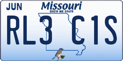 MO license plate RL3C1S