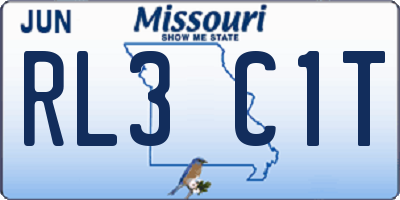 MO license plate RL3C1T