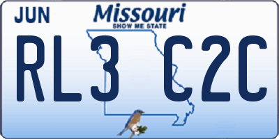MO license plate RL3C2C
