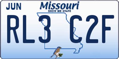 MO license plate RL3C2F