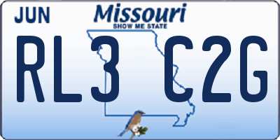 MO license plate RL3C2G