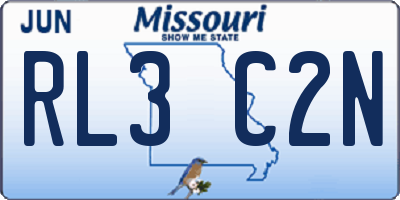 MO license plate RL3C2N