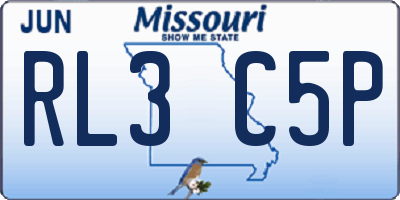 MO license plate RL3C5P