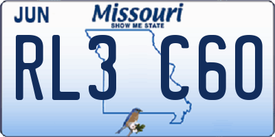 MO license plate RL3C6O