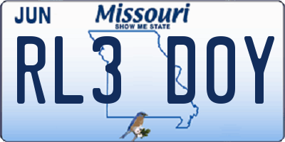 MO license plate RL3D0Y