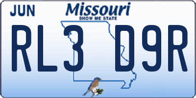 MO license plate RL3D9R