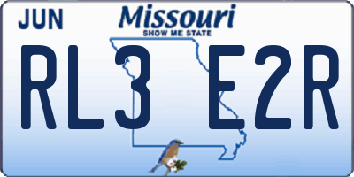 MO license plate RL3E2R