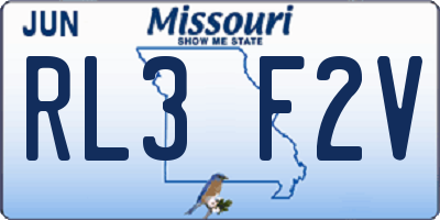 MO license plate RL3F2V