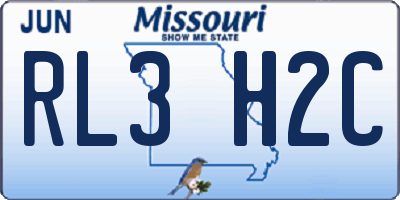 MO license plate RL3H2C