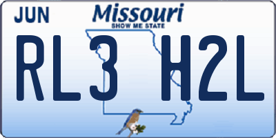 MO license plate RL3H2L
