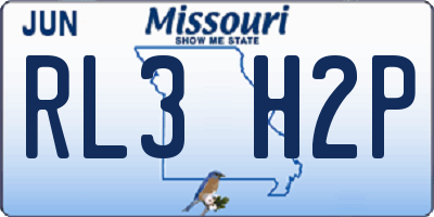 MO license plate RL3H2P