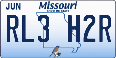 MO license plate RL3H2R