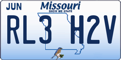 MO license plate RL3H2V