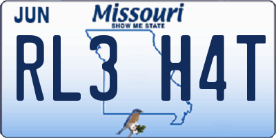 MO license plate RL3H4T