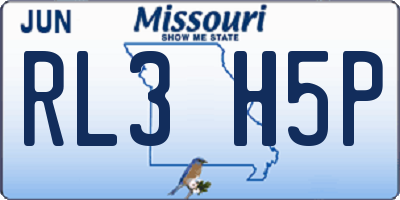 MO license plate RL3H5P