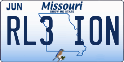MO license plate RL3I0N