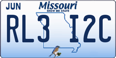 MO license plate RL3I2C