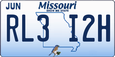 MO license plate RL3I2H