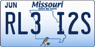 MO license plate RL3I2S