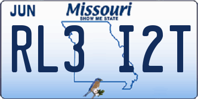 MO license plate RL3I2T