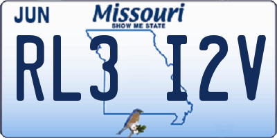 MO license plate RL3I2V
