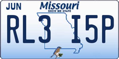 MO license plate RL3I5P