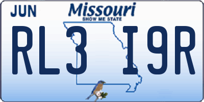 MO license plate RL3I9R
