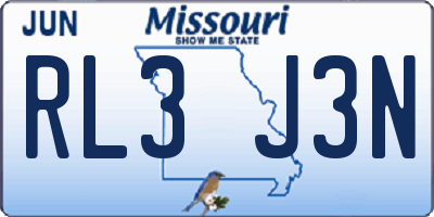 MO license plate RL3J3N