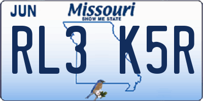 MO license plate RL3K5R