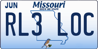MO license plate RL3L0C