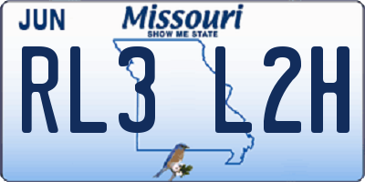 MO license plate RL3L2H