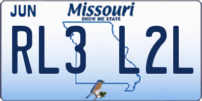 MO license plate RL3L2L