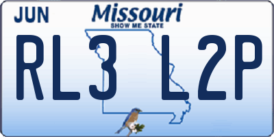 MO license plate RL3L2P