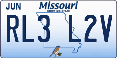 MO license plate RL3L2V