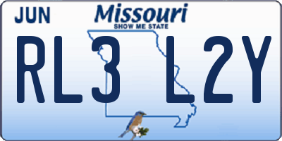 MO license plate RL3L2Y