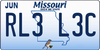 MO license plate RL3L3C