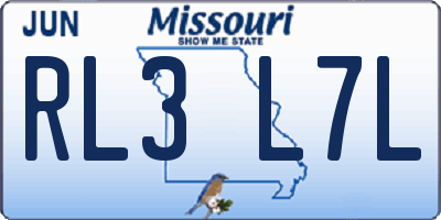 MO license plate RL3L7L