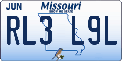 MO license plate RL3L9L