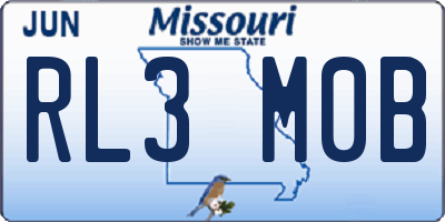 MO license plate RL3M0B