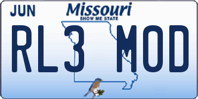 MO license plate RL3M0D