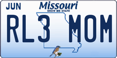 MO license plate RL3M0M