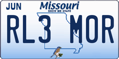 MO license plate RL3M0R