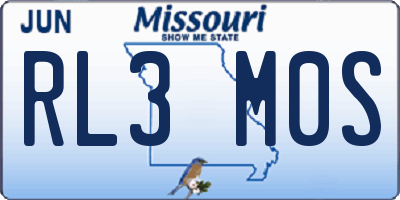 MO license plate RL3M0S