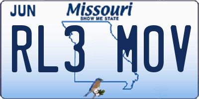 MO license plate RL3M0V
