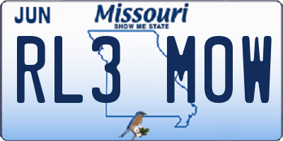 MO license plate RL3M0W