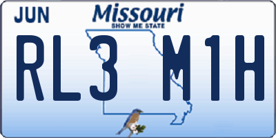 MO license plate RL3M1H
