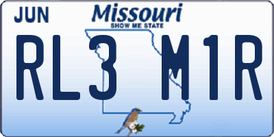 MO license plate RL3M1R