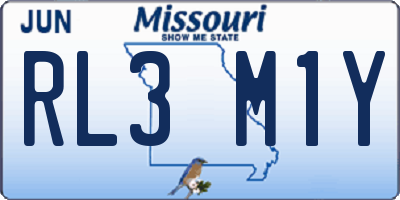 MO license plate RL3M1Y