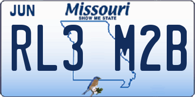 MO license plate RL3M2B