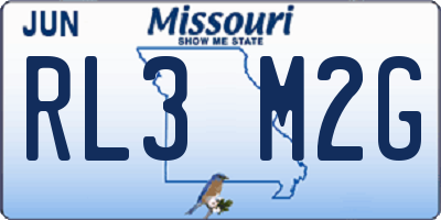 MO license plate RL3M2G